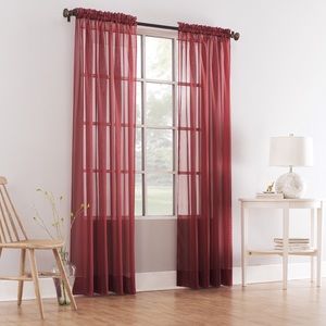 Sheer Red Curtains